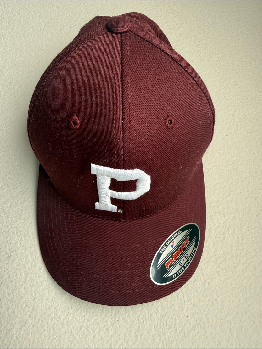 Maroon Portland Baseball Cap with White 'P' Embroidery